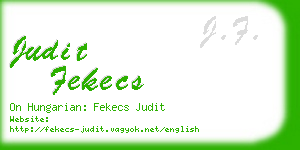 judit fekecs business card